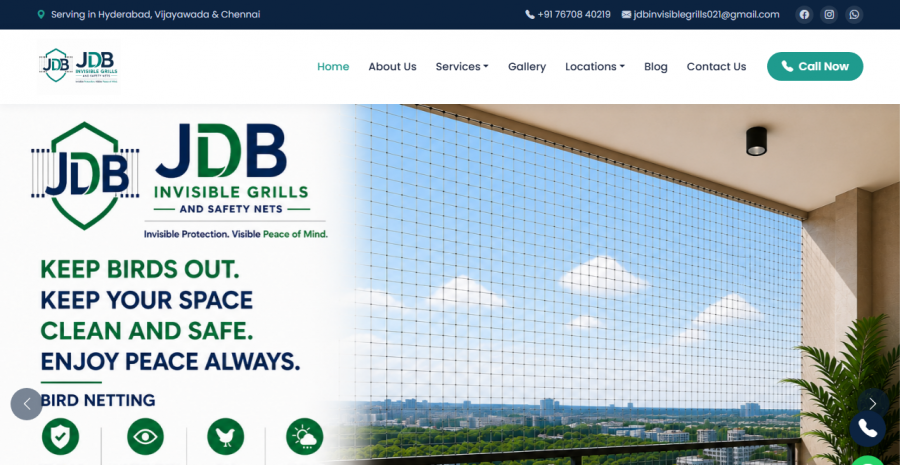 JDB Invisible Grills website